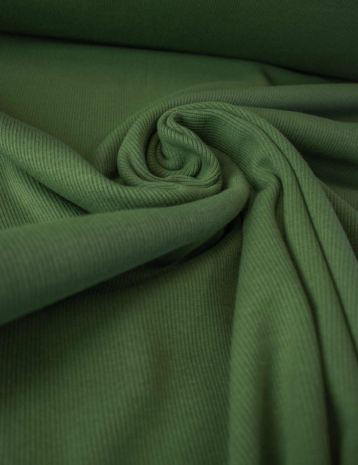 Moss Green | 2x1 Rippbündchen | 125cm breit