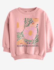 No Rain No Flower - Floral | Bügelbild