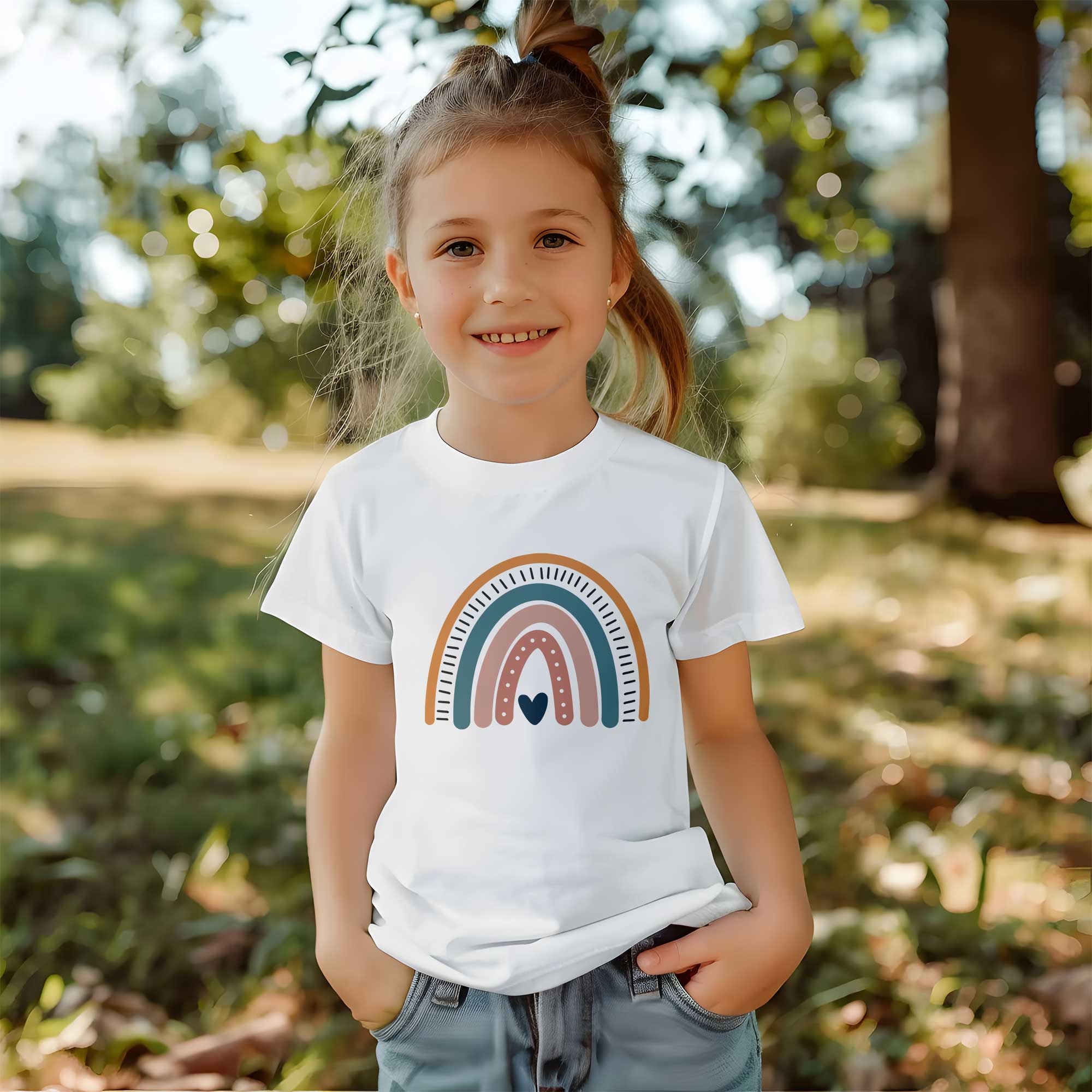 Regenbogen 7 - Boho Regenbogen - Kleidungstransfer