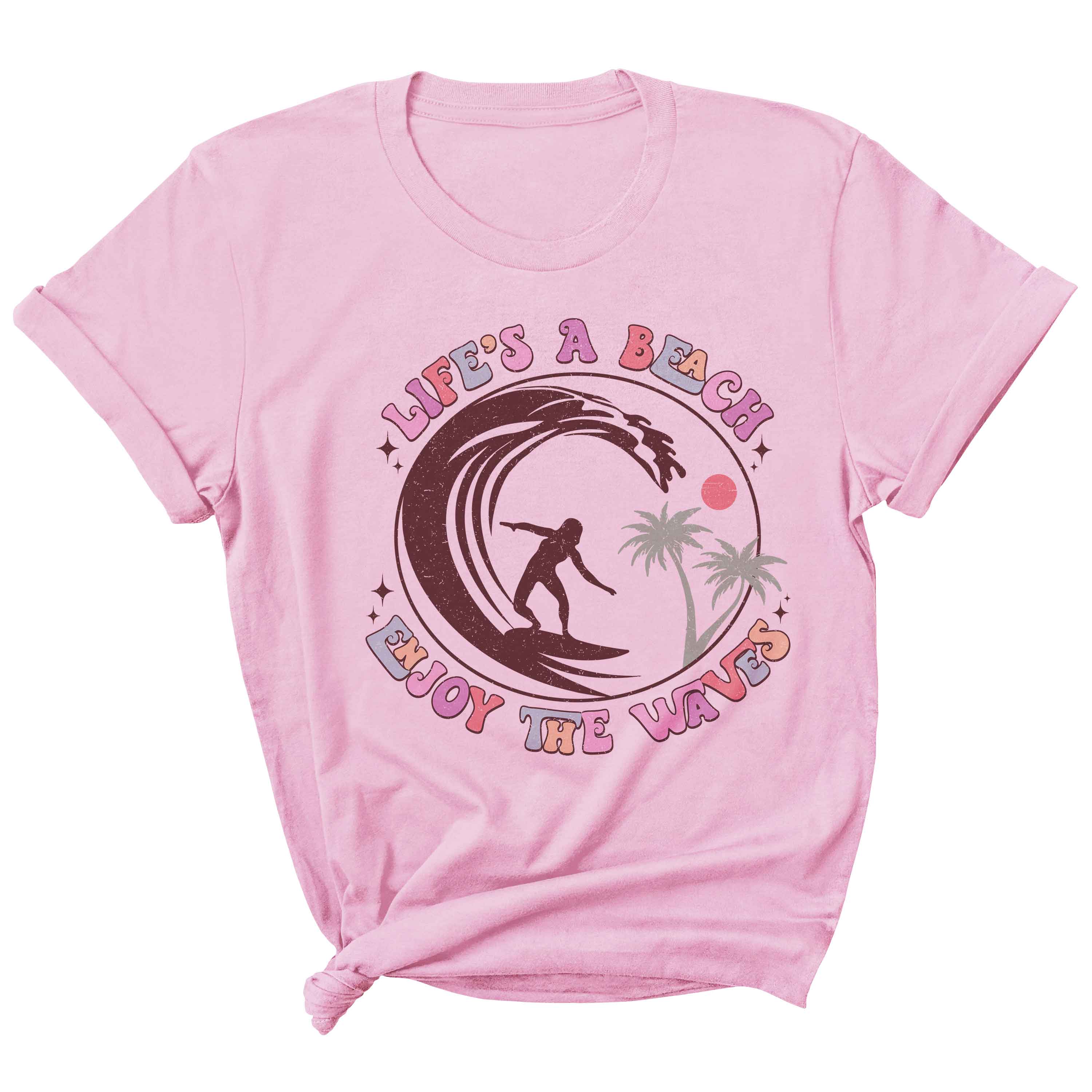 Genieße die Wellen – Groovy Summer Clothing Transfer