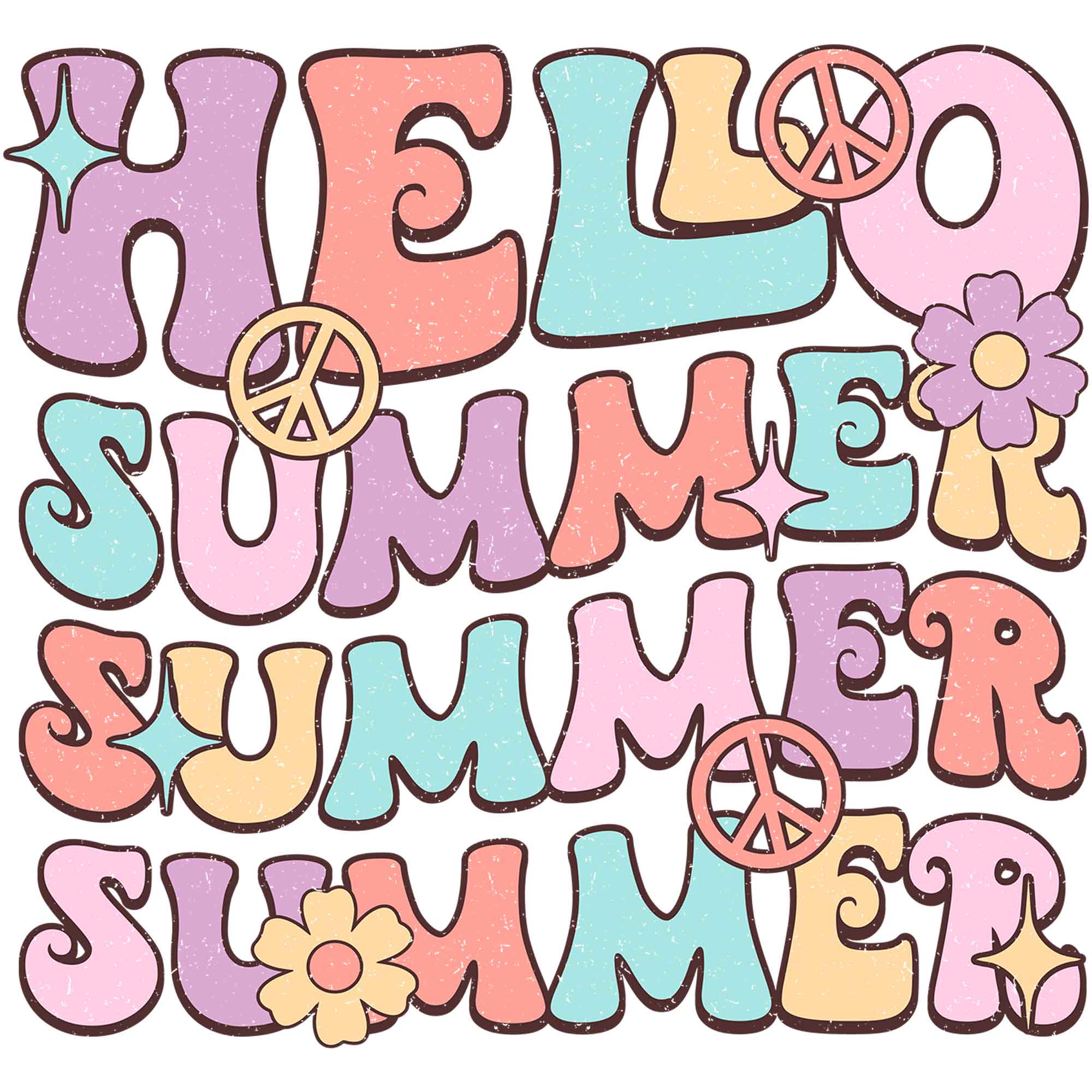 Hallo Sommer – Groovy Sommerkleidungstransfer