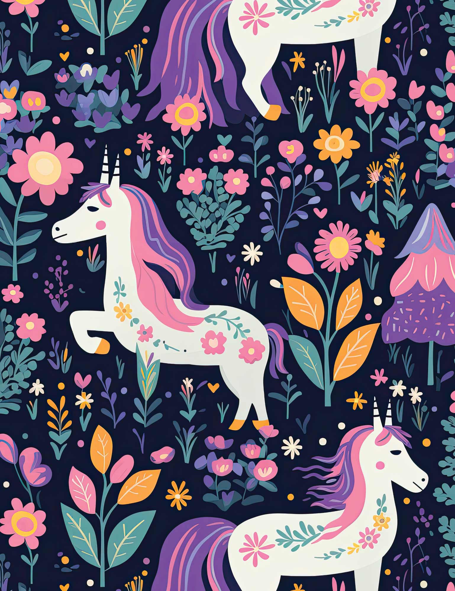 Unicorn Dream Meadow | French Terry | 170 cm breit