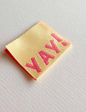 Yay! Yellow | Gewebtes Nählabel