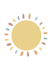 Gelbe Sonne - Boho Regenbogen - Kleidungstransfer