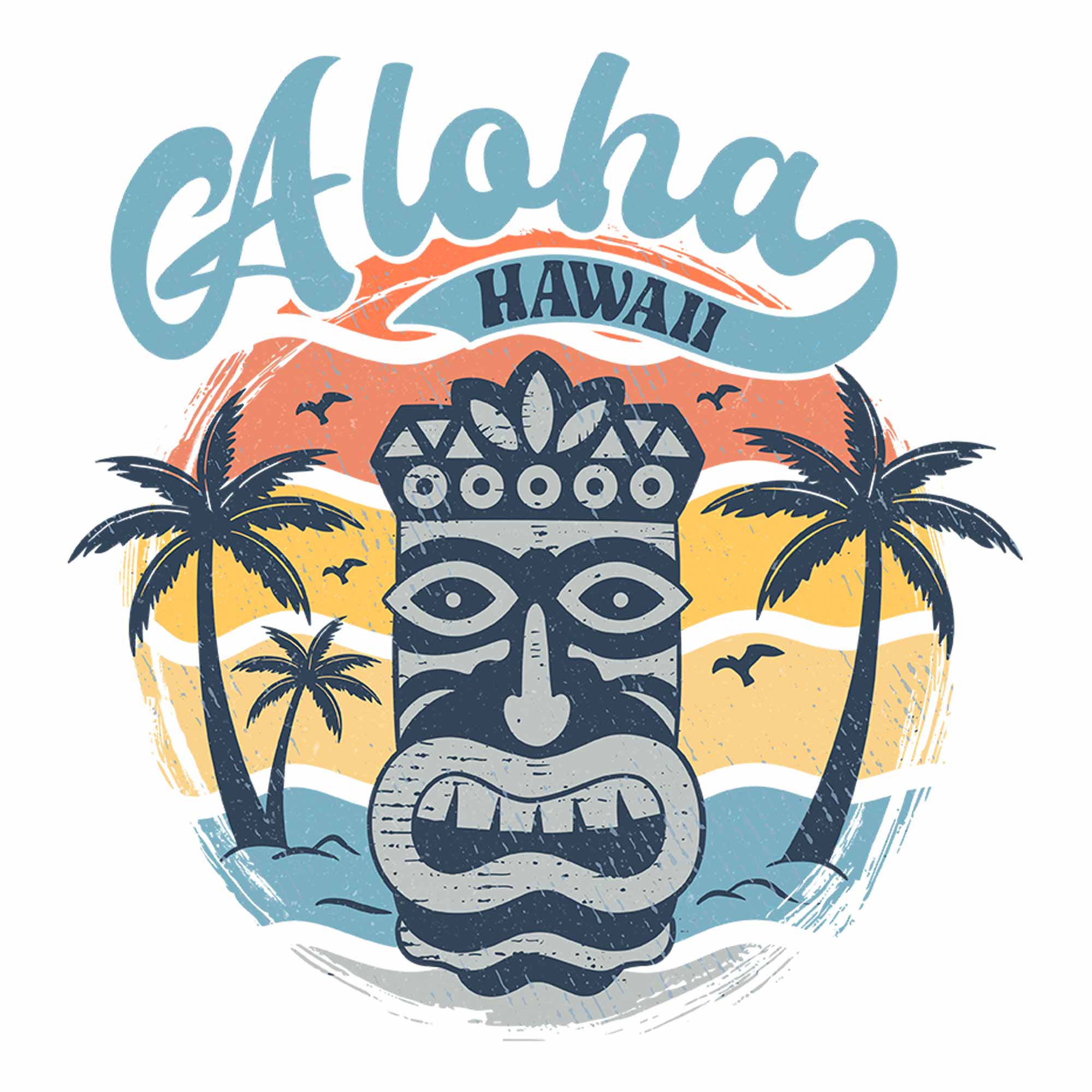 Aloha Hawaii – Blauer Sommerkleidungstransfer