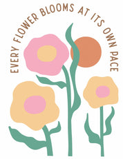 At it's Own Pace - Abstrakte Blume | Bügelbild