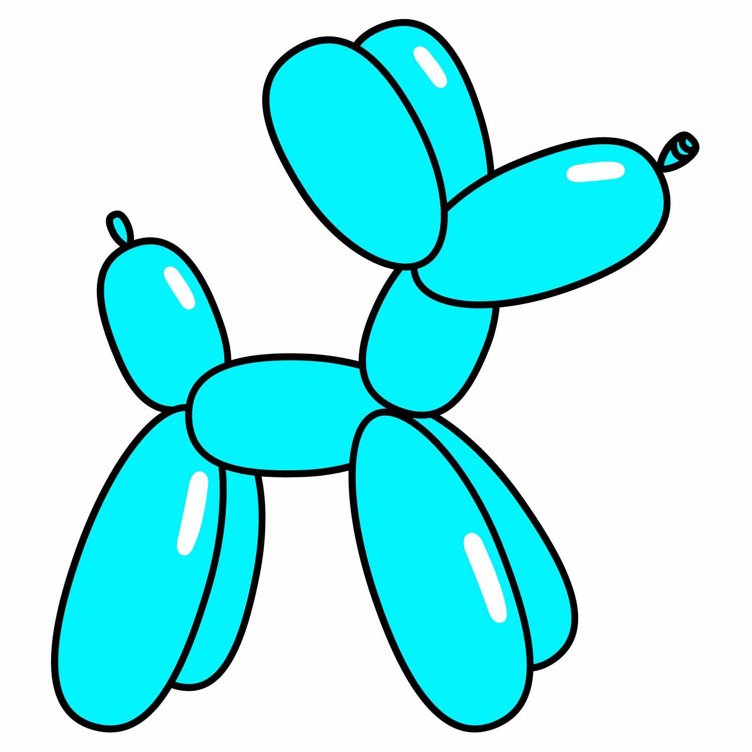 Ballonhund Blau - Fabric Frenzy