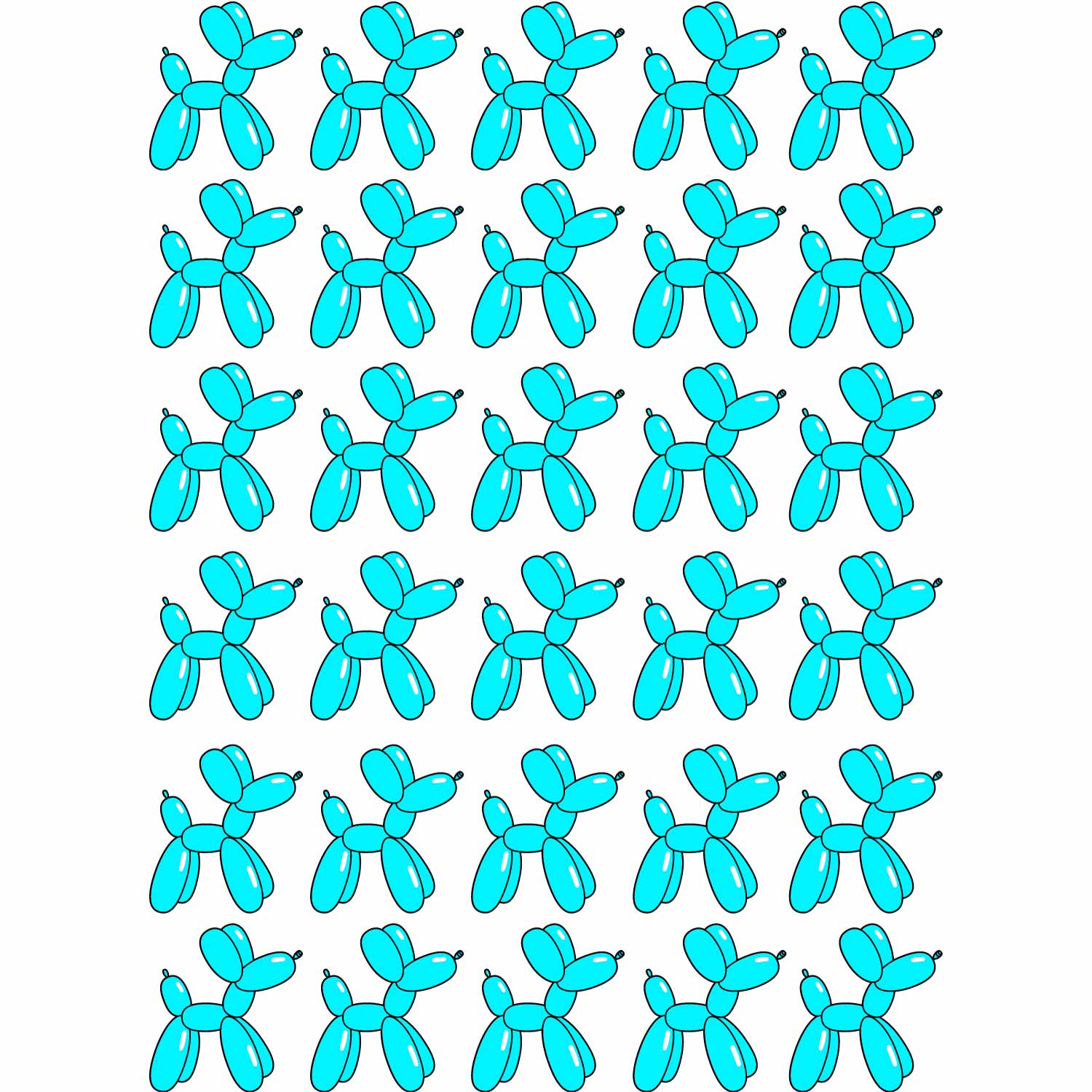 Ballonhund Blau - Fabric Frenzy