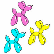 Balloon Dog Mix | Allover-Transferdruck