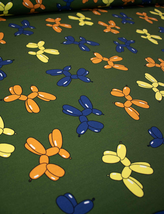 Balloon Dog Moss Green | French Terry | 170 cm breit