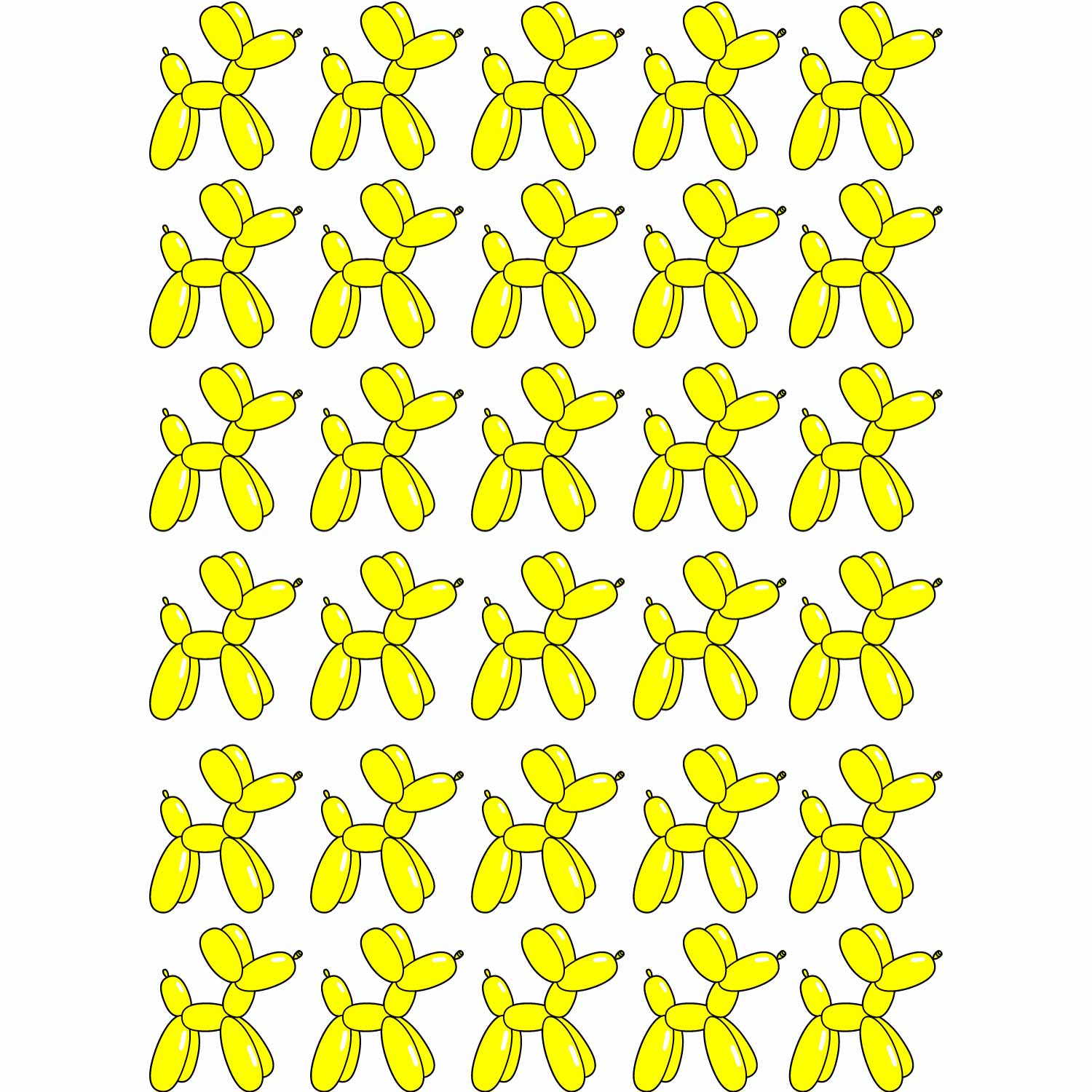 Ballonhund Gelb - Fabric Frenzy