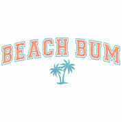 Beach Bum - Blauer Sommerkleidungstransfer