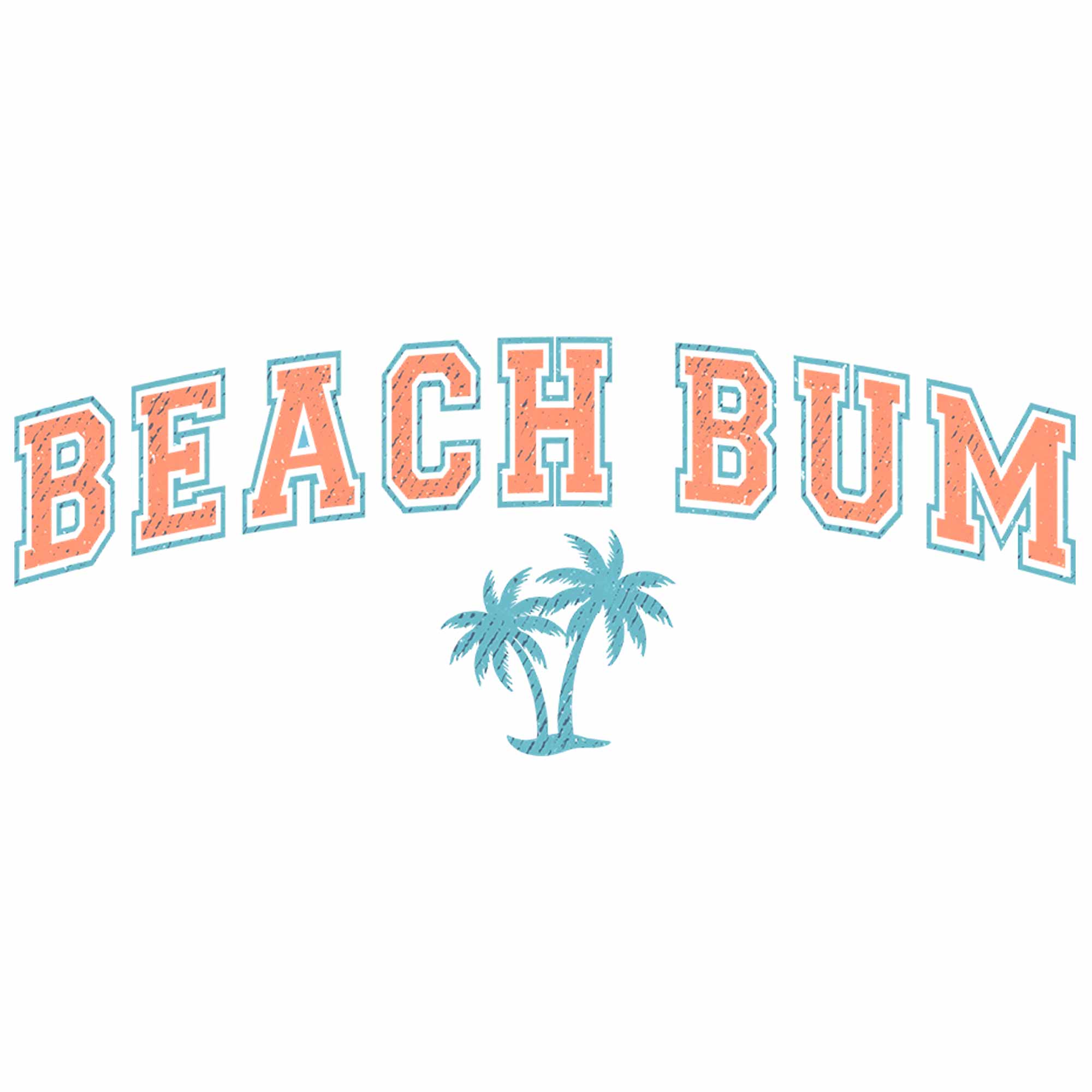 Beach Bum - Blauer Sommerkleidungstransfer