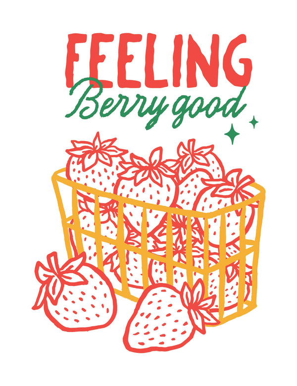Feeling Berry Good - Hand Drawn – Bügelbild