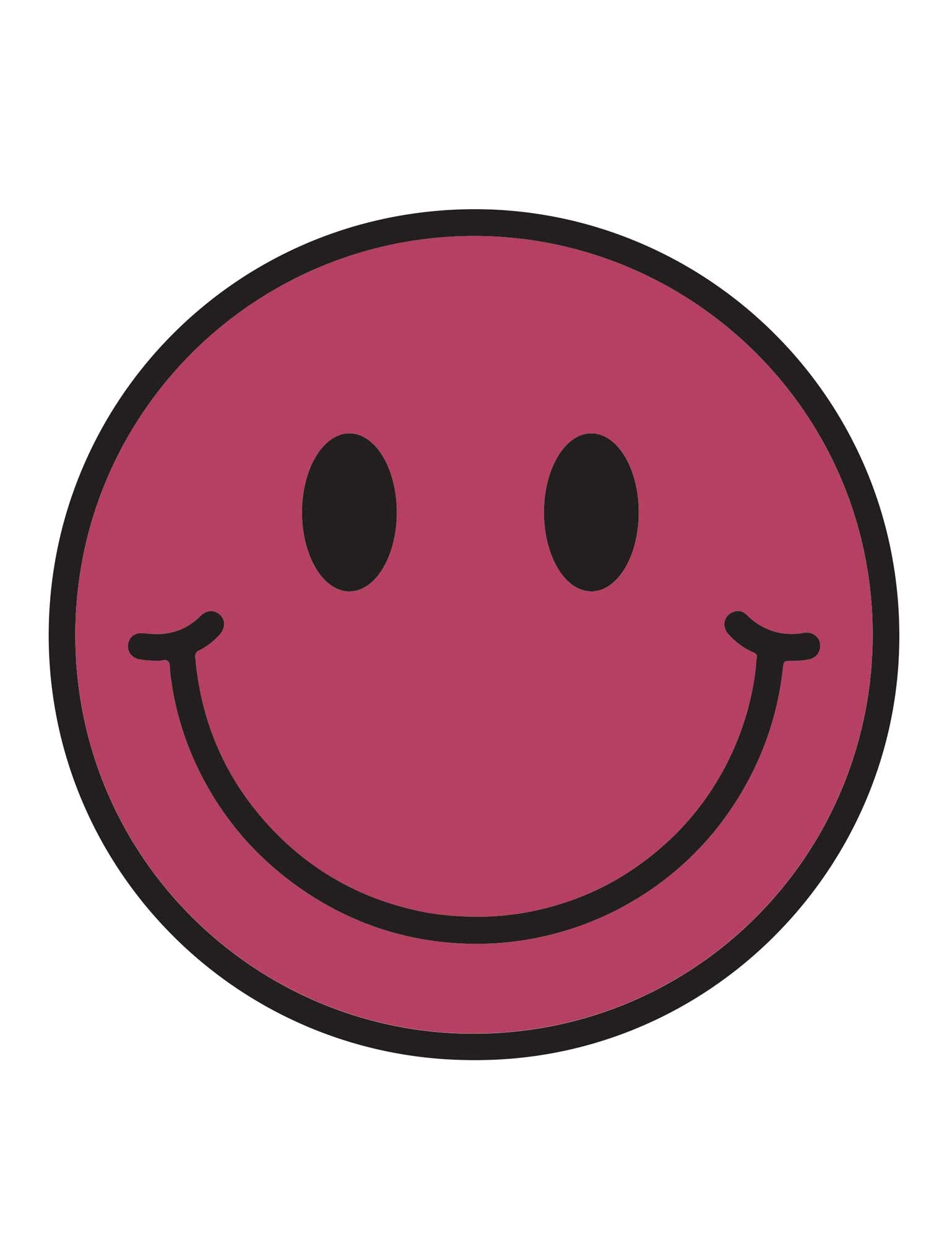 Berry Bold Smiley | Bügelbilder