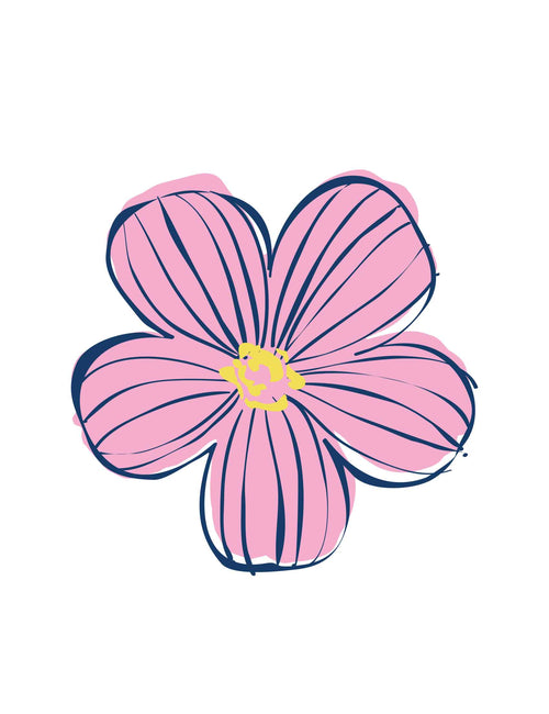 Funky Florals Pink Pearl | Bügelbild