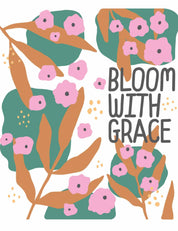 Bloom with Grace – Blumen-Kleidungstransfers
