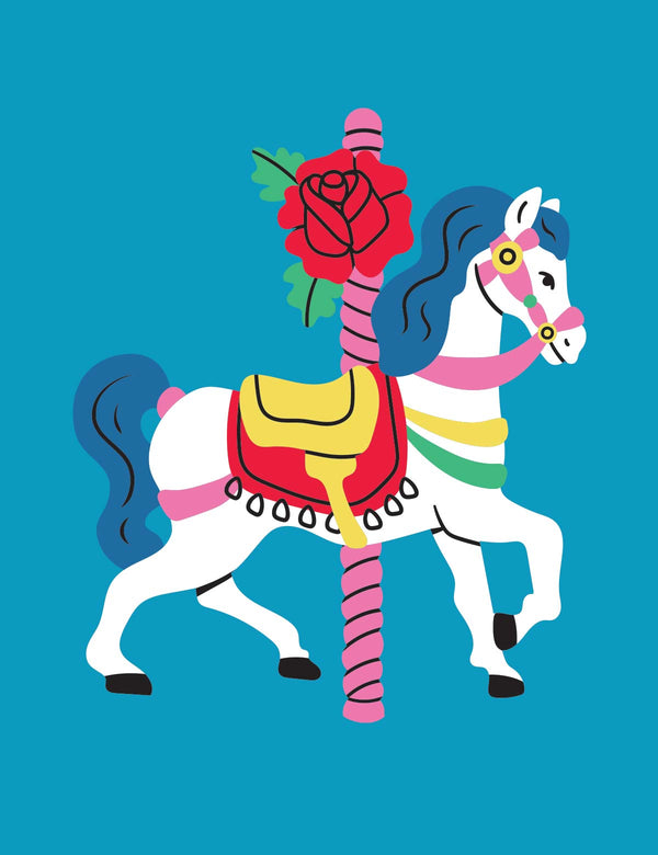 Rose Rider – Blue Mane - Carousel Clash – Bügelbild