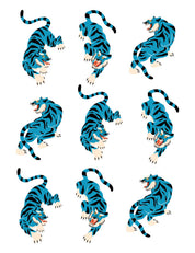 Blue Tiger - Carousel Clash | All-over Transferfolie