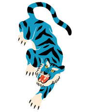 Blue Tiger Dive - Karussell-Kampf | Bügelbild