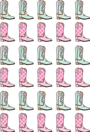 Westernstiefel Pink - Fabric Frenzy