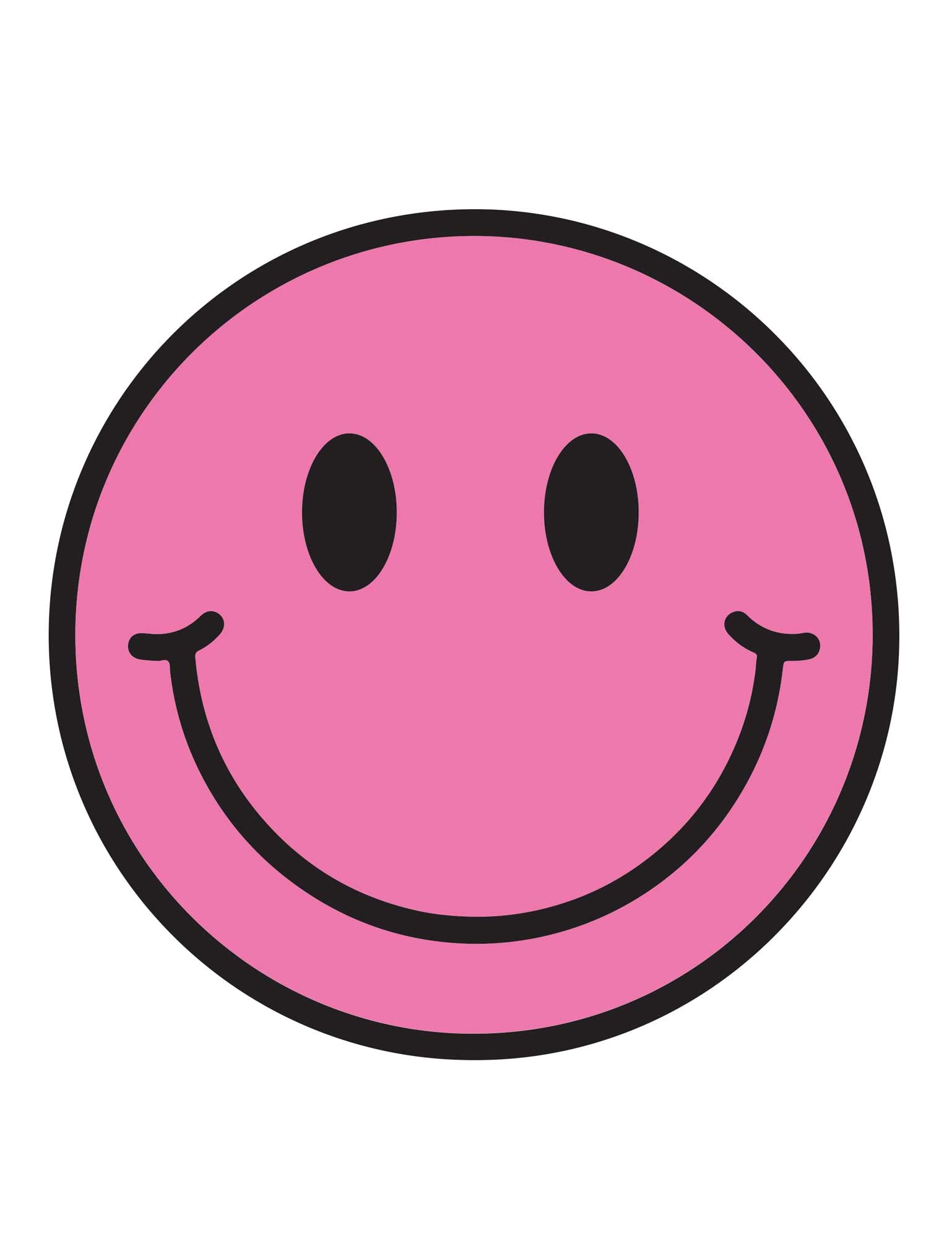 Bubble Pink Smiley | Bügelbilder