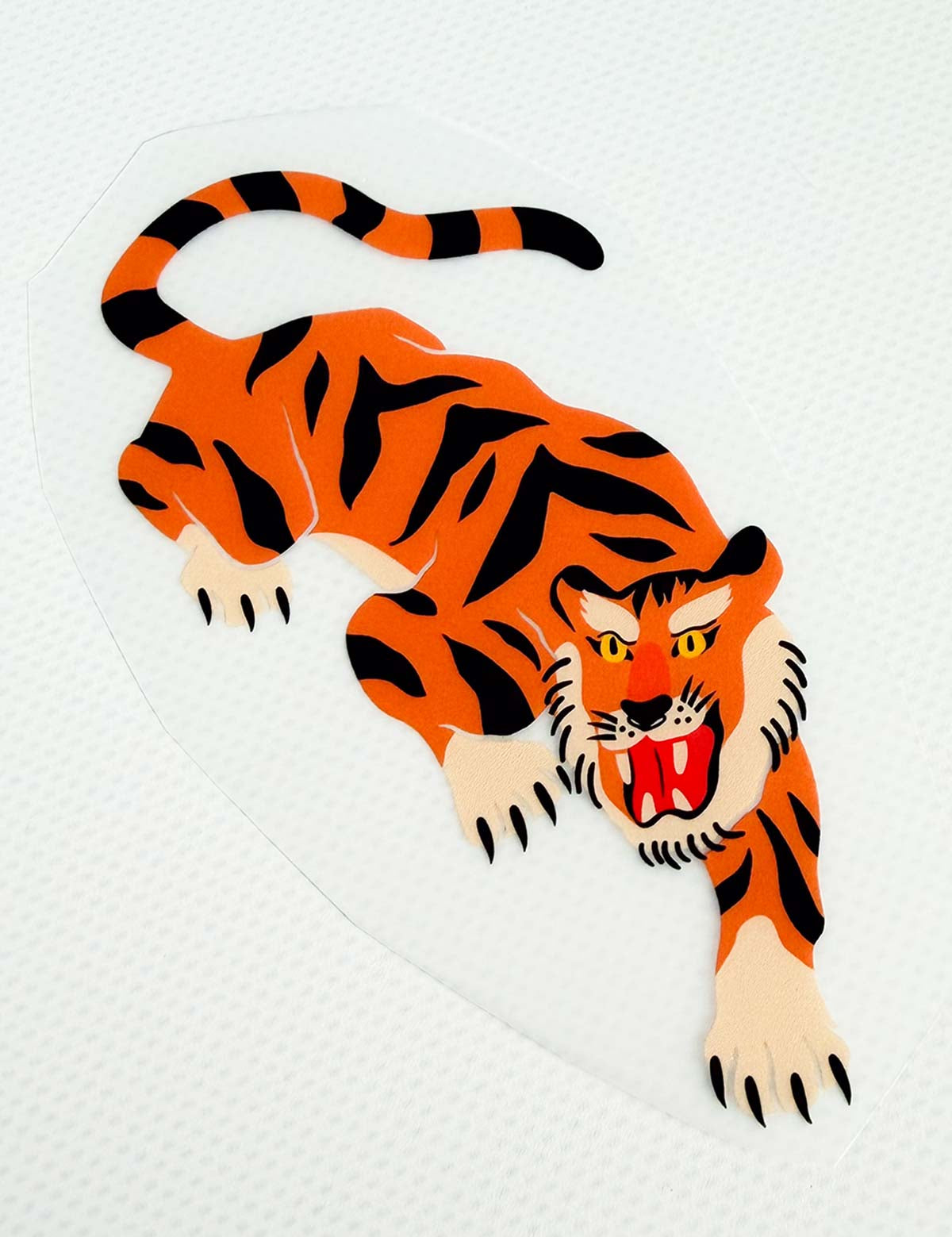 Orange Tiger Dive - Karussellkampf | Bügelbild