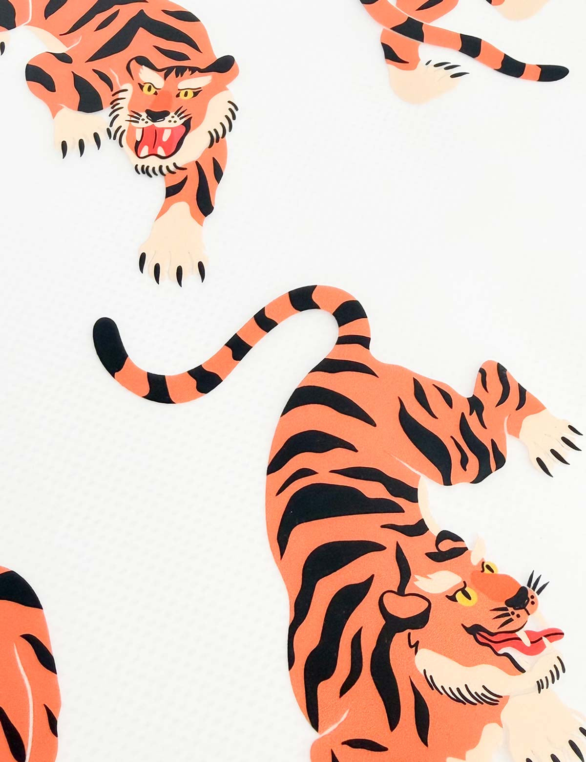 Orange Tiger – Karussell-Kollision | Allover-Transferfolie