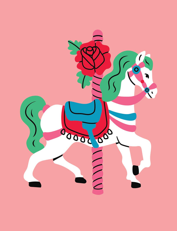 Rose Rider – Green Mane - Carousel Clash – Bügelbild