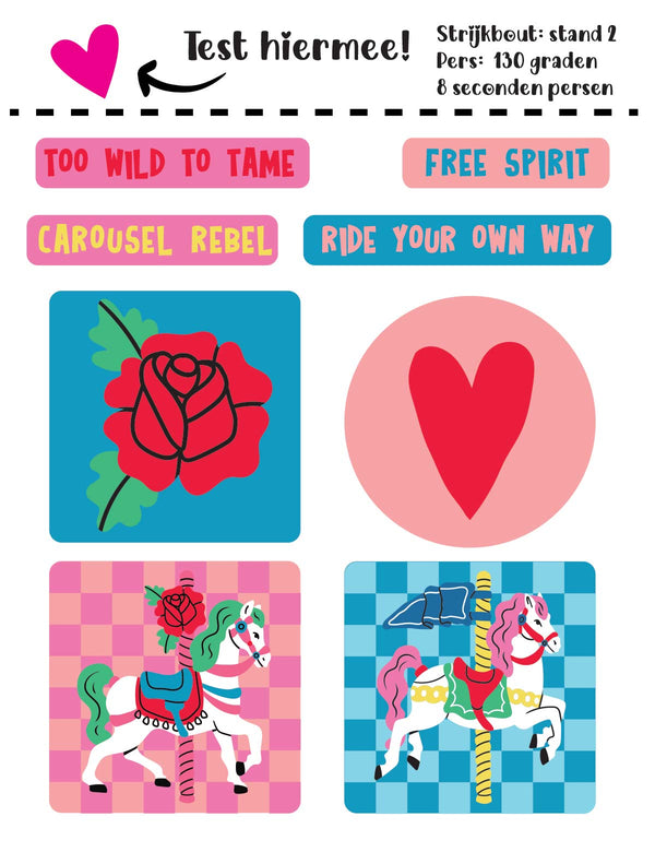 Carousel Horse - Carousel Clash – Bügeletiketten
