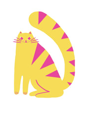 Katze Sunny Pink | Bügelbild