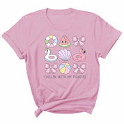 Chillin' with my floaties - Pink Summer | Bügeltransfer