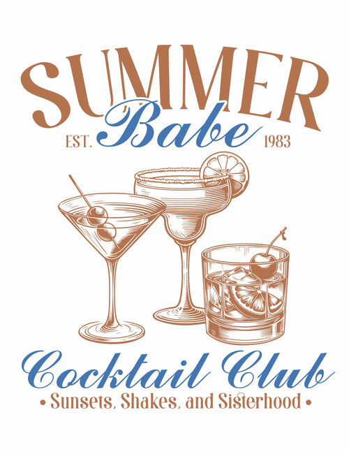 Cocktail Club - Sommer Cocktails | Bügelbild
