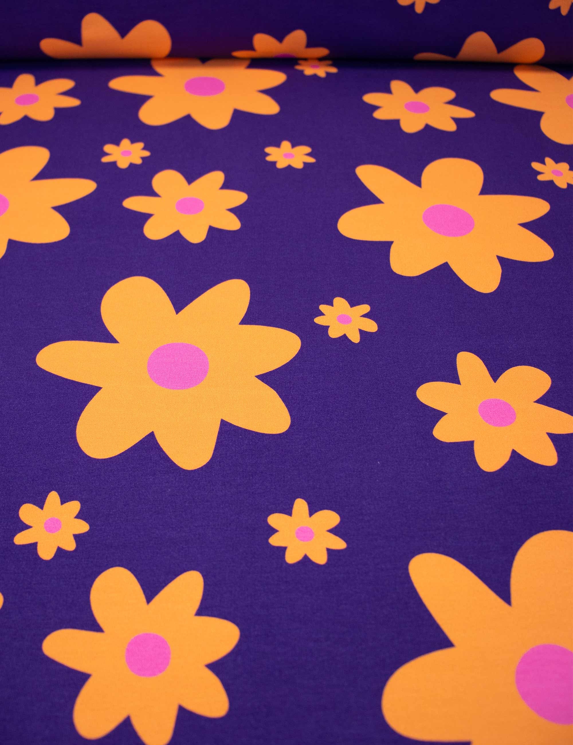 Color Clash Midnight Plum | French Terry | 170 cm breit
