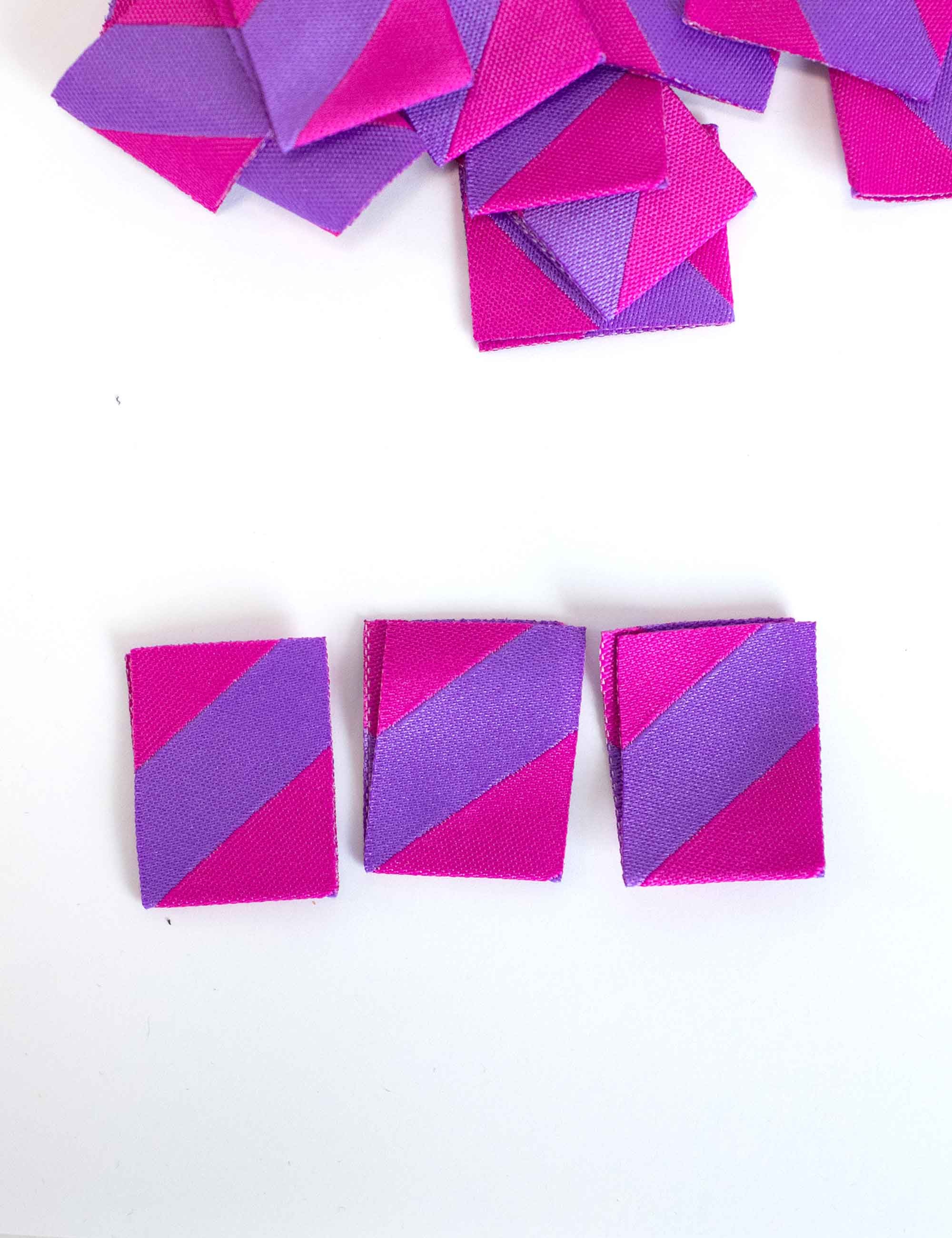 Color Pop - Rosa & Lila | Gewebtes Nähetikett