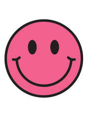 Coral Crush Smiley | Bügelbilder
