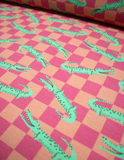 Croco Crew Berry Check | French Terry | 170 cm breit