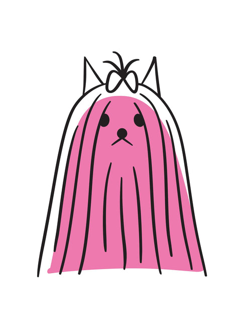 Hund Bubble Pink | Bügeltransfer