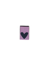 Double Heart Lilac | Gewebtes Nählabel