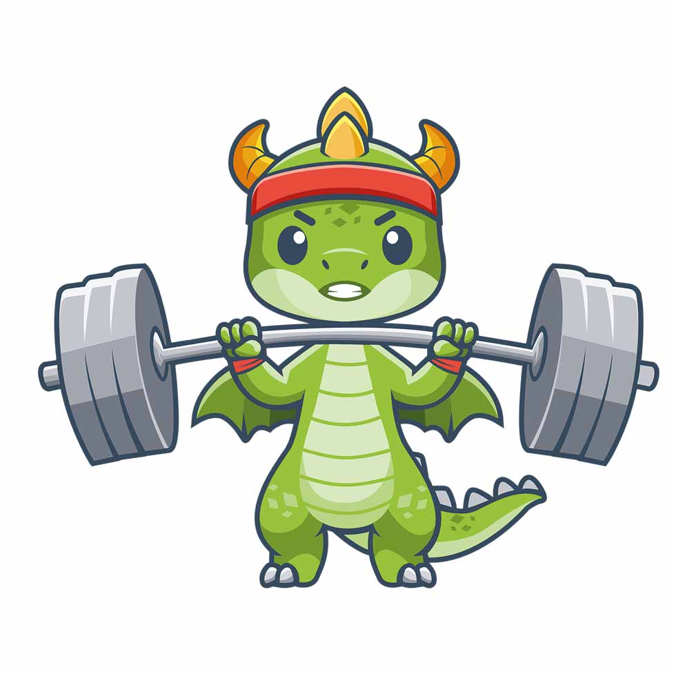 Dragon Weightlifting - Transfers für Jungenkleidung