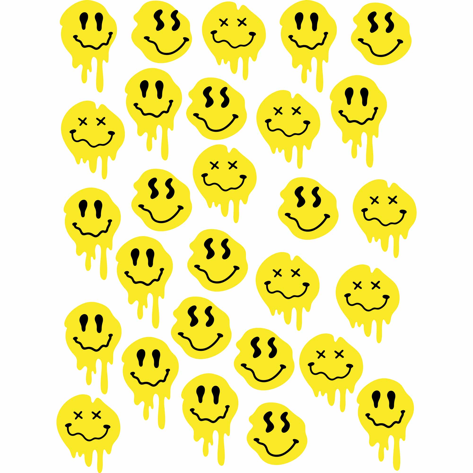 Drip Smileys | All-over Transferfolie