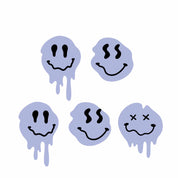 Drip Smileys Eisblau - Fabric Frenzy