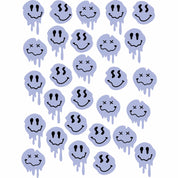 Drip Smileys Eisblau - Fabric Frenzy