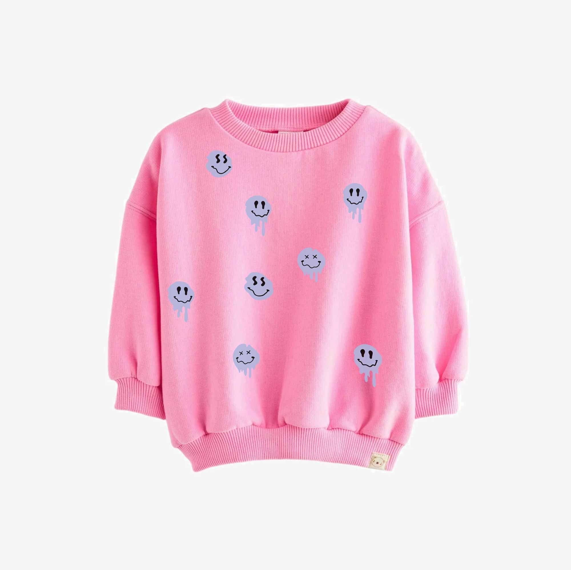 Drip Smileys Eisblau - Fabric Frenzy