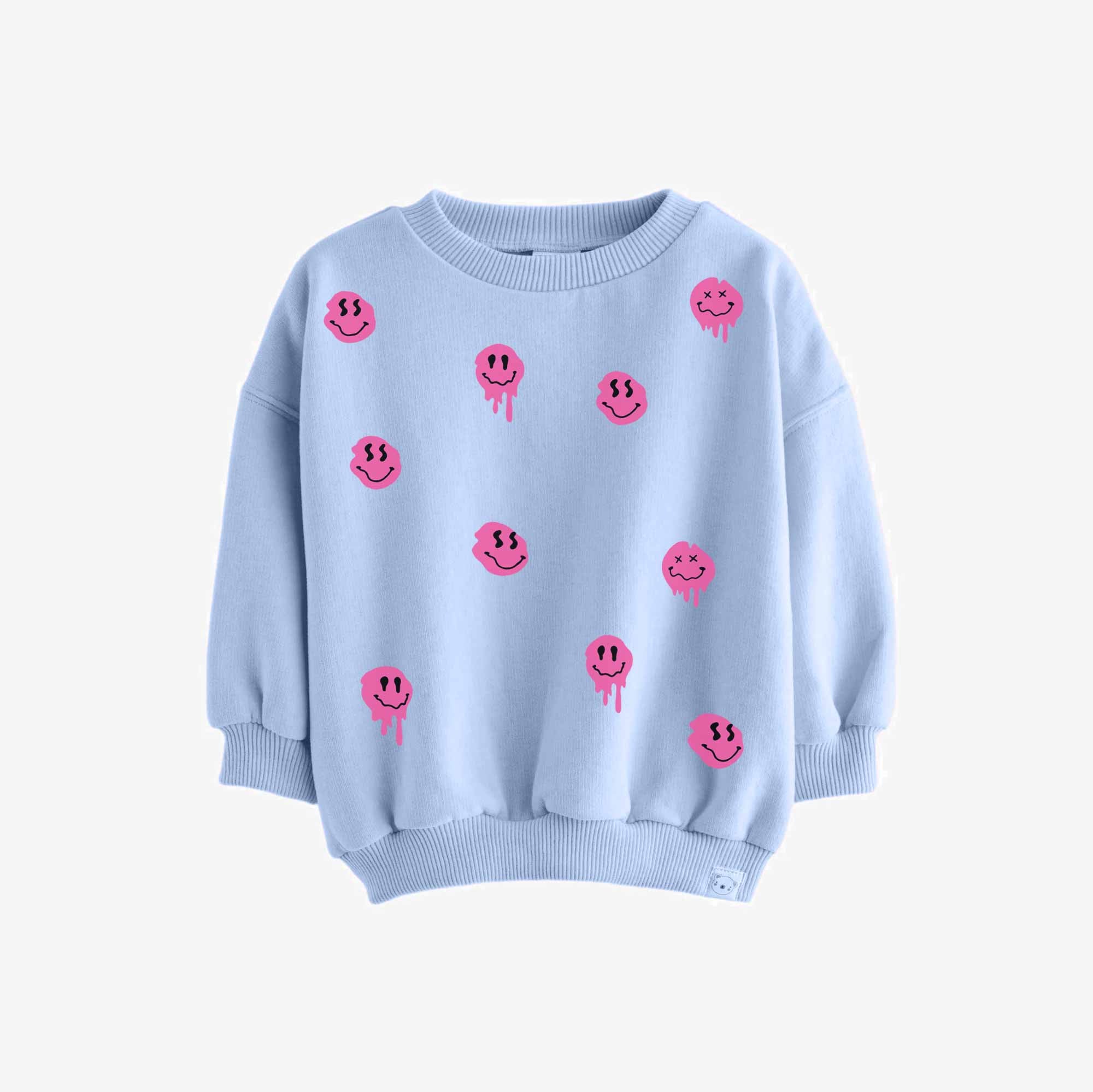 Drip Smileys Pink | All-Over Transferbogen