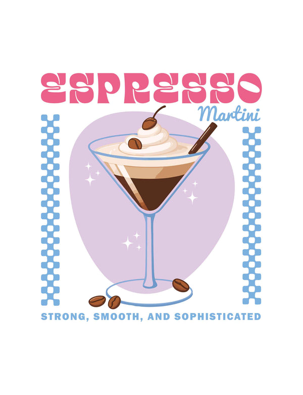 Espresso Martini – Cocktail Club – Bügelbild
