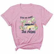 Find me under the palms - Pink Summer | Bügelbild