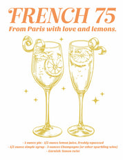 French 75 – Sommercocktails – Kleidungstransfers