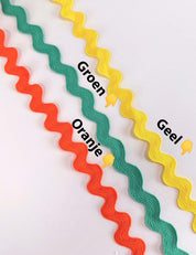 Orangefarbene zackenlitze 13 mm