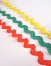 Orangefarbene zackenlitze 13 mm